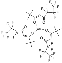 三(6,6,7,7,8,8,8-七氟-2,2-二甲基-3,5-辛二酮铕, 17631-68-4, 结构式