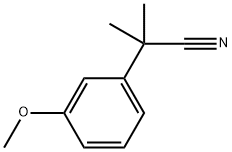 2-(3-甲氧基苯基)-2-甲基丙腈, 17653-93-9, 结构式