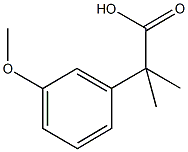 2-(3-メトキシフェニル)-2-メチルプロパン酸 化学構造式
