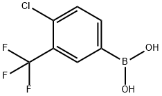 4-クロロ-3-(トリフルオロメチル)フェニルボロン酸 化学構造式