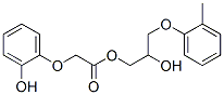 o-ヒドロキシフェノキシ酢酸2-ヒドロキシ-3-(o-トリルオキシ)プロピル 化学構造式