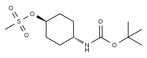 TRANS-4-(BOC-AMINO)CYCLOHEXYL METHANESULFONATE Struktur
