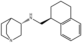 (3S)-N-[[(1S)-1,2,3,4-テトラヒドロ-1-ナフタレニル]メチル]-1-アザビシクロ[2.2.2]オクタン-3-アミン 化学構造式