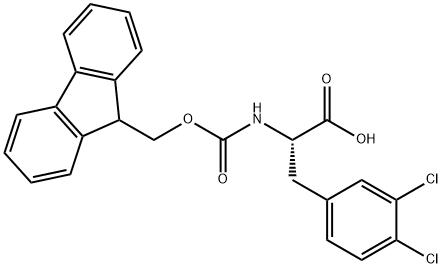 FMOC-L-3,4-二氯苯丙氨酸 结构式
