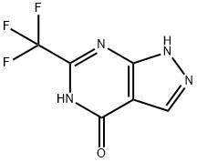 6-(三氟甲基)-1H-吡唑并[3,4-D]嘧啶-4-醇 结构式