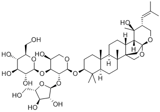 (-)-假马齿苋皂苷 C 结构式