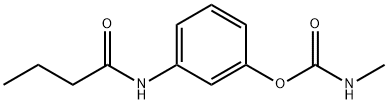 N-[3-(Methylcarbamoyloxy)phenyl]butyramide 结构式
