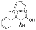 Benzenepropanoic  acid,a-hydroxy-b-methoxy-b-phenyl-,(aS)- Structure