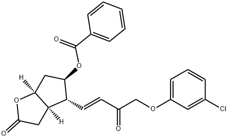 (3AR,4R,5R,6aS)-4-((E)-4-(3-Chlorophenoxy)-3-oxobut-1-en-1-yl)-2-oxohexahydro-2H-cyclopenta[b]fur Struktur
