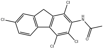 N-(1,3,4,7-tetrachloro-9H-fluoren-2-yl)acetamide 结构式