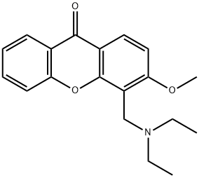 4-(Diethylamino)methyl-3-methoxy-9H-xanthen-9-one 结构式
