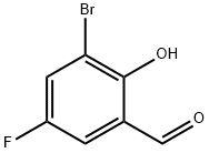 3-ブロモ-5-フルオロ-2-ヒドロキシベンズアルデヒド 化学構造式