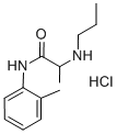 Propitocaine hydrochloride  Struktur