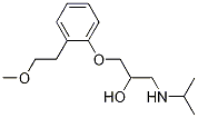 (+)-1-[2-(2-甲氧基乙基)苯氧基]-3-异丙基氨基-2-丙醇, 178968-76-8, 结构式