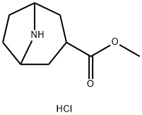 甲基 8-氮杂二环[3.2.1]辛烷-3-甲酸基酯盐酸, 179022-43-6, 结构式
