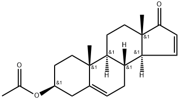 3β-Hydroxy-androsta-5,15-dien-17-one Acetate 结构式