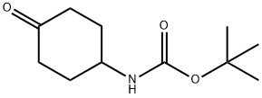 4-(tert-ブトキシカルボニルアミノ)シクロヘキサノン 化学構造式