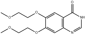 6,7-ビス(2-メトキシエトキシ)-3H-キナゾリン-4-オン 化学構造式