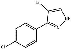 4-溴-3-(4-氯苯基)-1H-吡唑 结构式