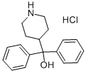 Α,Α-ジフェニル-4-ピペリジノメタノール塩酸塩 化学構造式