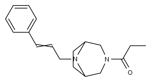 8-Cinnamyl-3-propionyl-3,8-diazabicyclo[3.2.1]octane Struktur