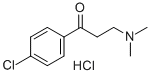 1-(4-クロロフェニル)-3-(ジメチルアミノ)プロパン-1-オン塩酸塩 化学構造式