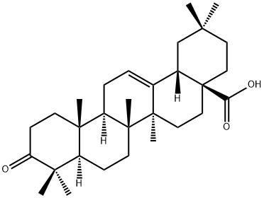 3-Oxo-olean-12-en-28-oic acid Struktur