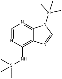 N,9-ビス(トリメチルシリル)-9H-プリン-6-アミン 化学構造式