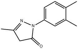 3-甲基-1-(3,4-二甲基苯基)-2-吡唑啉-5-酮, 18048-64-1, 结构式