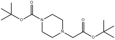 4-[(1,1-二甲基乙氧基)羰基]-1-哌嗪乙酸叔丁酯 结构式