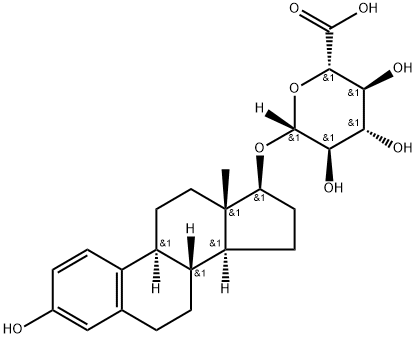 17Β-雌二醇-17-Β-D-葡糖苷酸 结构式