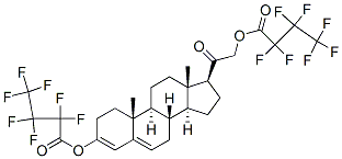 3,21-Dihydroxypregna-3,5-dien-20-one bis(heptafluorobutyrate) 结构式