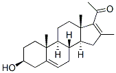 3BETA-羟基-16-甲基孕甾-5,16-二烯-20-酮, 1808-63-5, 结构式