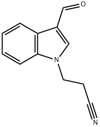 3-(3-甲酰基-1H-1-吲哚)丙腈 结构式