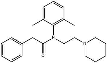 2',6'-Dimethyl-N-(2-piperidinoethyl)-2-phenylacetanilide 结构式