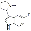 5-Fluoro-3-(1-methyl-2-pyrrolidinyl)-1H-indole 结构式