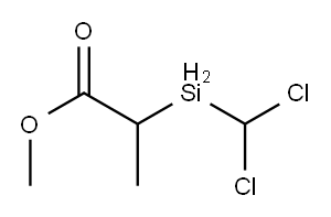 2-甲酯基乙基甲基二氯硅烷, 18163-42-3, 结构式