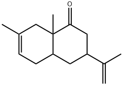 3,4,4a,5,8,8a-ヘキサヒドロ-7,8a-ジメチル-3-(1-メチルエテニル)ナフタレン-1(2H)-オン 化学構造式