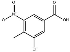 Benzoic acid, 3-chloro-4-Methyl-5-nitro- Structure