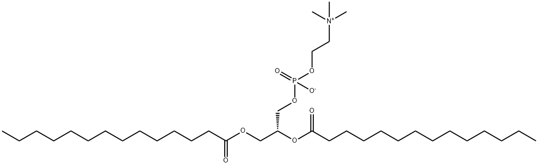 二肉豆蔻酰磷脂酰胆碱（DMPC） 结构式