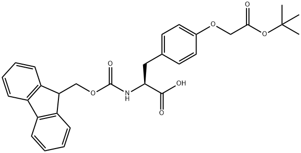 FMOC-4-(叔丁氧羰基甲氧基)-L-苯丙氨酸, 181951-92-8, 结构式
