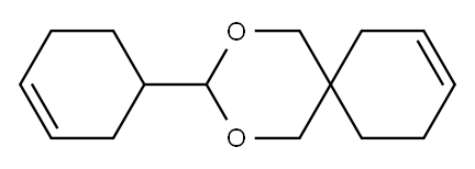 3-(3-cyclohexen-1-yl)-2,4-dioxaspiro[5.5]undec-8-ene Struktur