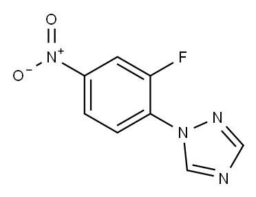 1-(2-FLUORO-4-NITROPHENYL)-1H-1,2,4-TRIAZOLE 结构式