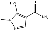 5-アミノ-1-メチル-1H-ピラゾール-4-カルボキサミド 化学構造式