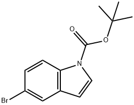 N-叔丁氧羰基-5-溴吲哚 结构式
