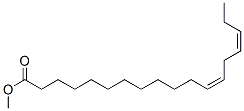 (12Z,15Z)-12,15-オクタデカジエン酸メチル 化学構造式