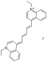 1,1`-二乙基-4,4`-二甲花青苷碘, 18300-31-7, 结构式