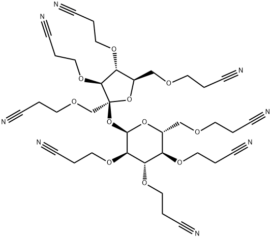 八(O-氰基乙基)蔗糖, 18304-13-7, 结构式