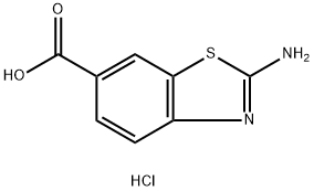2-氨基苯并噻唑-6-甲酸盐酸盐, 18330-76-2, 结构式