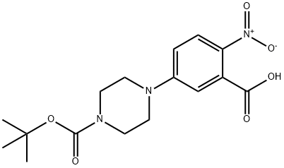 1-N-BOC-4-(3-羧基-4-硝基苯基)-哌嗪, 183622-36-8, 结构式
